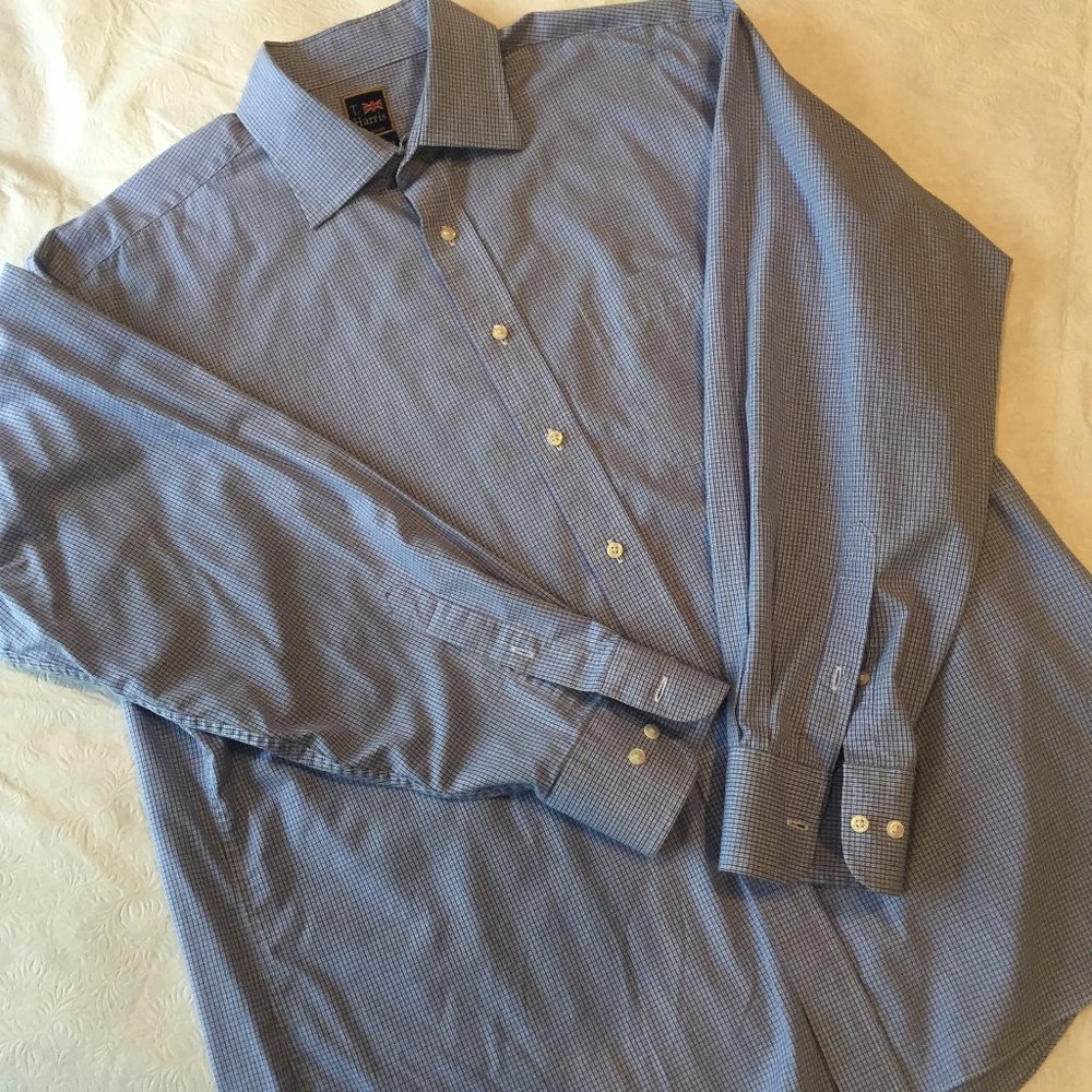 T. Harris London Checked long sleeve Dress shirt 17-34